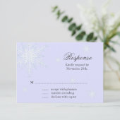 Lavender Winter Snowflake Wedding RSVP (Debout devant)