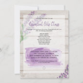 Lavender & Wood Watercolor Etherische Oliën Klas Kaart (Voorkant)