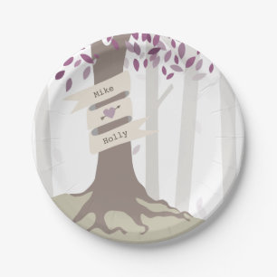 Lavender Woodland Wedding Papieren Bordje