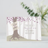 Lavender Woodland Wedding Save the Date (Staand voorkant)