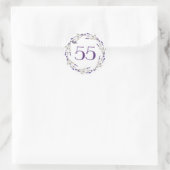 Lavender Wreath for 55th Jubileum Ronde Sticker (Tas)