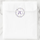 Lavender Wreath for 70th Jubileum Ronde Sticker (Tas)