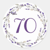 Lavender Wreath for 70th Jubileum Ronde Sticker (Voorkant)