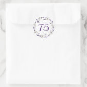 Lavender Wreath for 75th Jubileum Ronde Sticker (Tas)