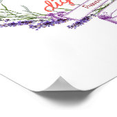 Lavender WreatStrength Dignity Bijbel Verse Art Poster (Hoek)