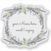 Lavender Yellow Rose en Eucalyptus Sticker (Voorkant)