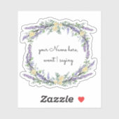 Lavender Yellow Rose en Eucalyptus Sticker (Vel)