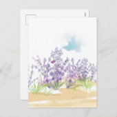 Lavenderbloem Feestdagenkaart (Voorkant / Achterkant)