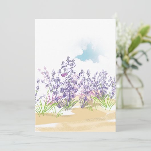 Lavenderbloem Kaart (Staand voorkant)