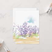 Lavenderbloem Kaart (Voorkant / Achterkant in situ)