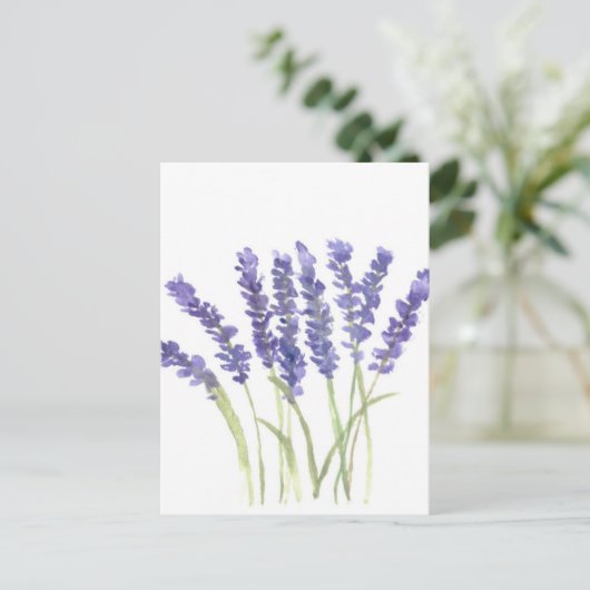 Lavenderbloemen Briefkaart (Staand voorkant)