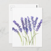 Lavenderbloemen Briefkaart (Voorkant / Achterkant)