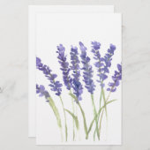 Lavenderbloemen Briefpapier (Voorkant / Achterkant)