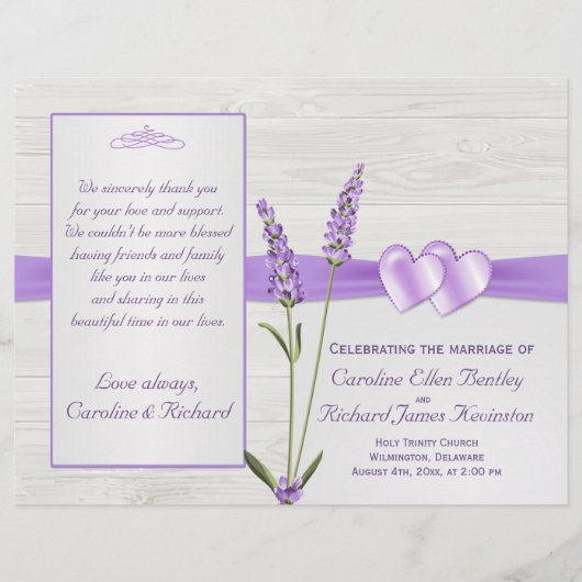 Lavenderbloemen, harten van het houtwuwprogramma (Voorkant)