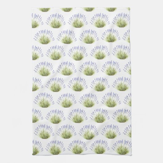 Lavenderbloemen waterverf kruiden paars chic theedoek (Verticaal)