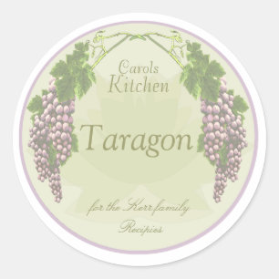 lavenderdruiven - specerijetiketten ronde sticker