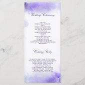 Lavenders et White Roses programmes de mariage (Dos)