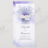 Lavenders et White Roses programmes de mariage (Devant / Derrière)