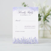 Lavenders Field Floral Purple Wedding RSVP (Debout devant)