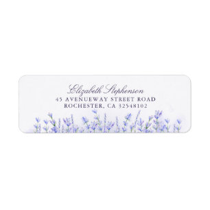Lavenders Floral Paars Elegant Etiket