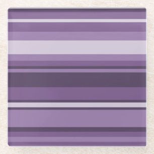 Lavenderstrepen Glazen Onderzetter
