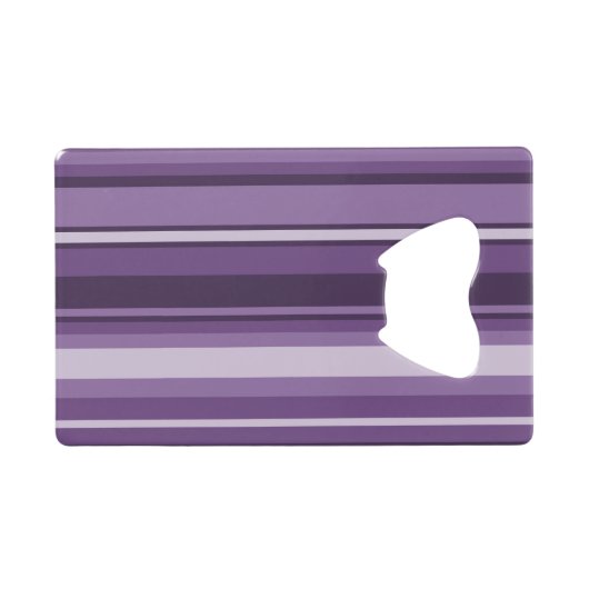 Lavenderstrepen Kredietkaart Flessenopener (Achterkant Horizontaal)