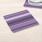 Lavenderstrepen Vierkante Kartonnen Onderzetter (Schuin)