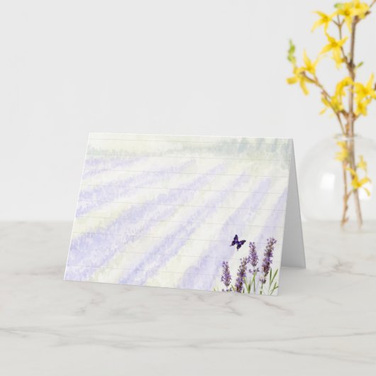 Lavenderveld Kaart (Gele Bloem)