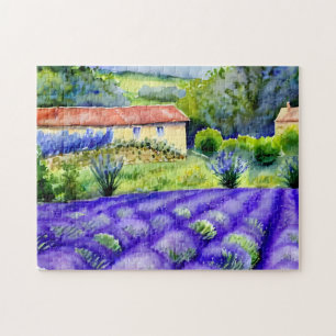 Lavendervelden tekenen legpuzzel