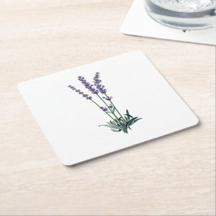  lavenderventiel vierkante kartonnen onderzetter