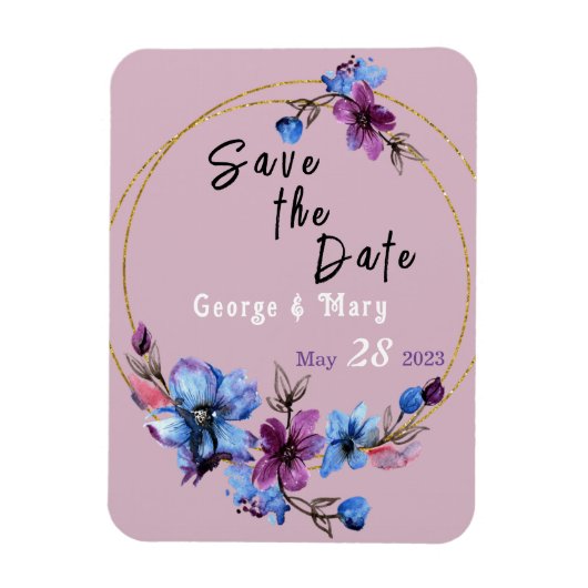 Lavendra Circle Wedding Magneet (Verticaal)