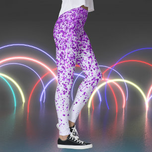Lavener met Paarse sproeten Print Leggings