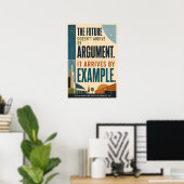 L'avenir arrive par l'exemple Affiche de style MCM (Bureau à domicile)