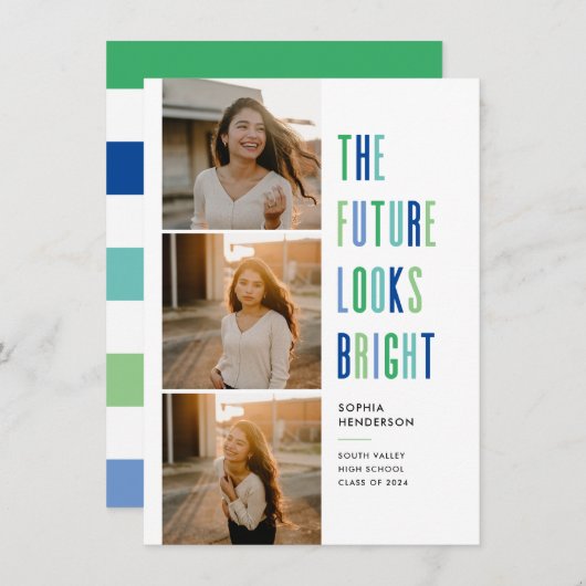 L'Avenir Coloré Semble Clair Faire-part Grad (Devant / Derrière)