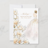 L'avenir de la mariée Magnolia Mme Carte de remerc (Devant)