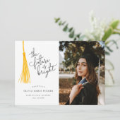 L'avenir est brillant Jaune Faire-part de diplôme (Debout devant)