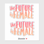 L'avenir est féminin (2) Sticker en vinyle (Feuille)