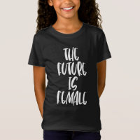 L'avenir est la police blanche des t-shirts pour e