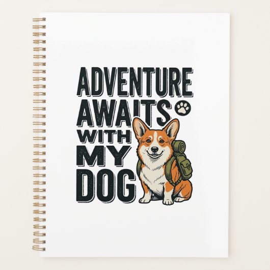 L'aventure attend avec mon chien design de randonn (Devant)