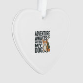 L'aventure attend avec mon chien design de randonn (devant)