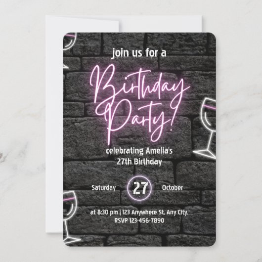 L'aventure attend : carte d'anniversaire sur le th (Devant)