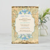 L'aventure Attend Carte du Monde Vintage Hydrangea (Debout devant)