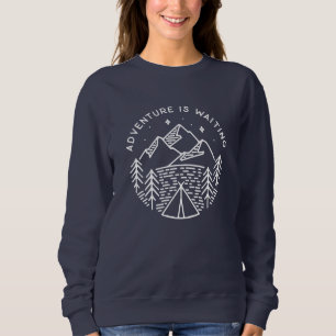 L'aventure attend le sweatshirt raglan des femmes