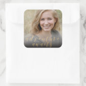 L'aventure attend les stickers photo de graduation (Sac)