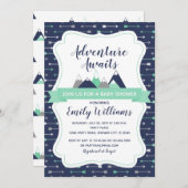 L'aventure attend une invitation baby shower (Devant / Derrière)