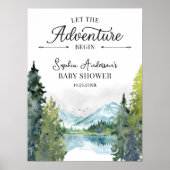 L'aventure Commence Baby Shower Affiche de Qualité (Devant)