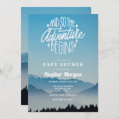 L'aventure commence Baby shower Invitation (Devant / Derrière)