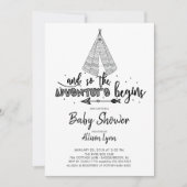 L'aventure commence Baby shower Invitation (Devant)