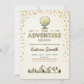 L'aventure commence Baby shower invitation Carte G (Devant)