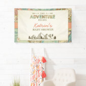 L'aventure commence bannière de fête Plan du monde (En situation)